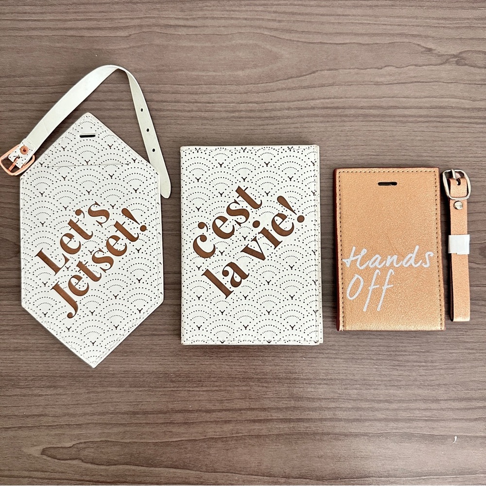 Luggage Tags & Passport Holder Set